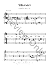I'd Do Anything piano sheet music cover